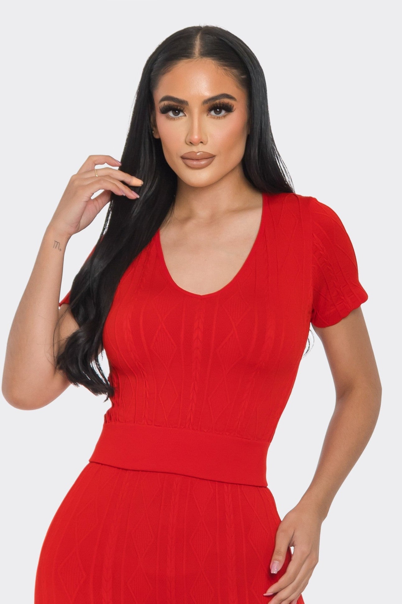 Red Diamond Baby doll Top