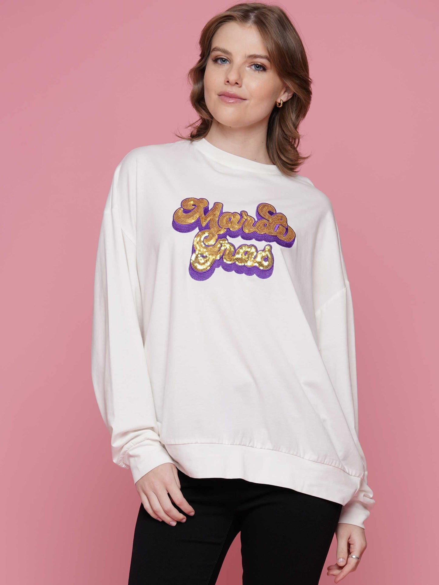 Long sleeve Mardi Gras shirt (PLUS SIZES)