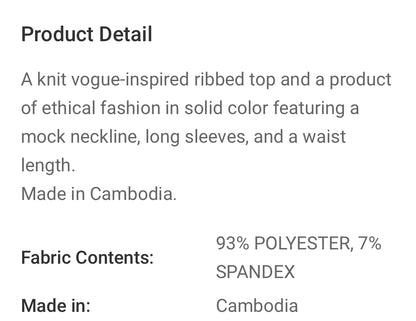 Yancy Ribbed Top