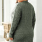 Mist Green Cable Knit Drop Shoulder Loose Fit Sweater Dress