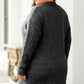 Black Cable Knit Drop Shoulder Loose Fit Sweater Dress